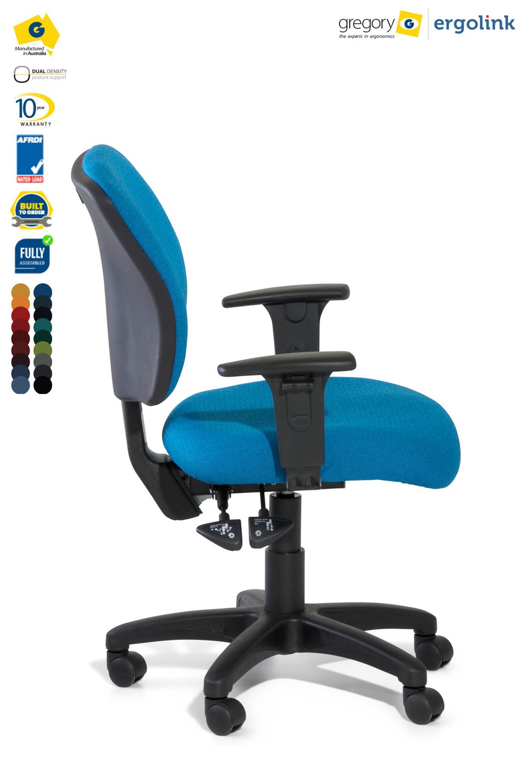 Gregory Boxta Medium Back Office Chair with Arms